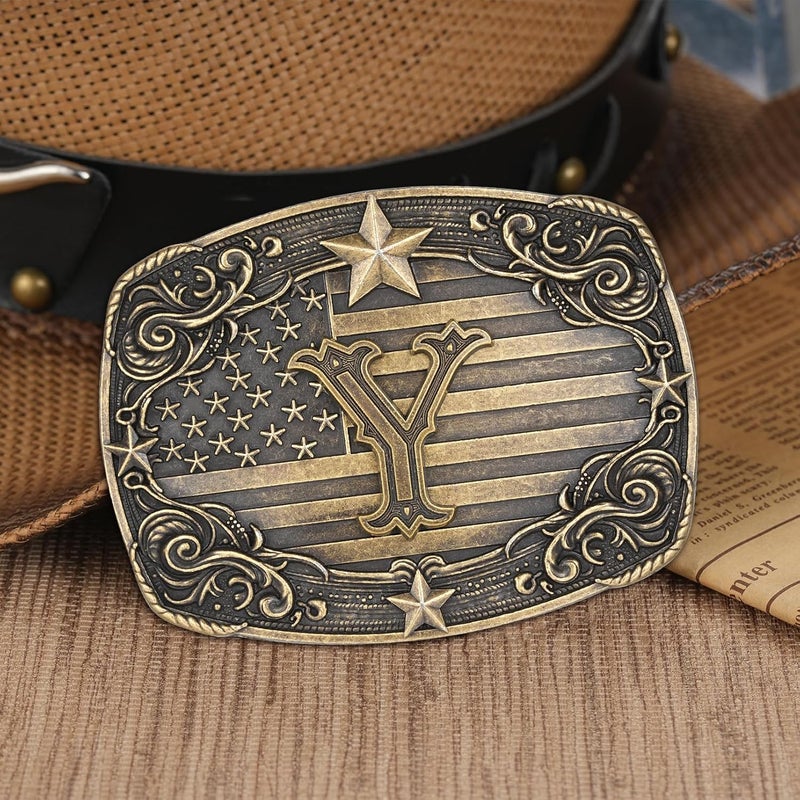 Flipslo Store Western Belt Buckle for Men Women Initial Letter A to Z Cowboy Belt Buckle Texas Buckle hebillas vaqueras para hombre - Image 3